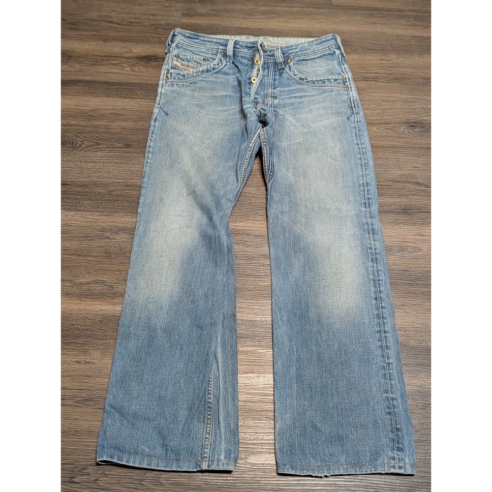 Diesel Lemmen Light Wash Bootcut Jeans Mens 33 Made in Italy Y2K Grunge Denim